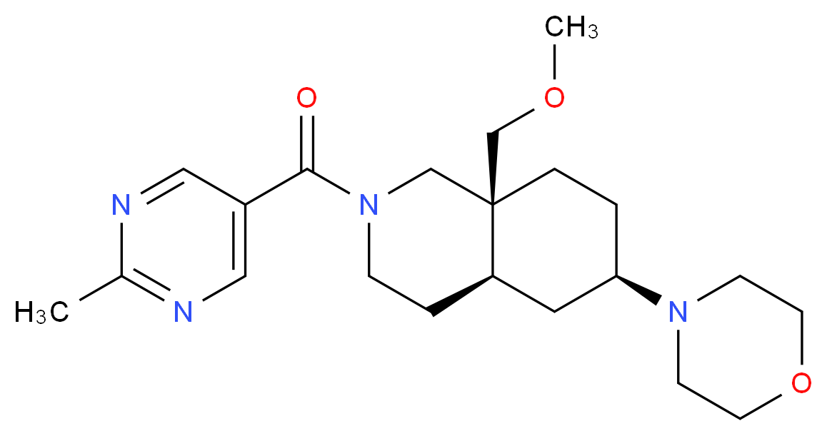 (4aR*,6R*,8aS*)-8a-(methoxymethyl)-2-[(2-methyl-5-pyrimidinyl)carbonyl]-6-(4-morpholinyl)decahydroisoquinoline_Molecular_structure_CAS_)
