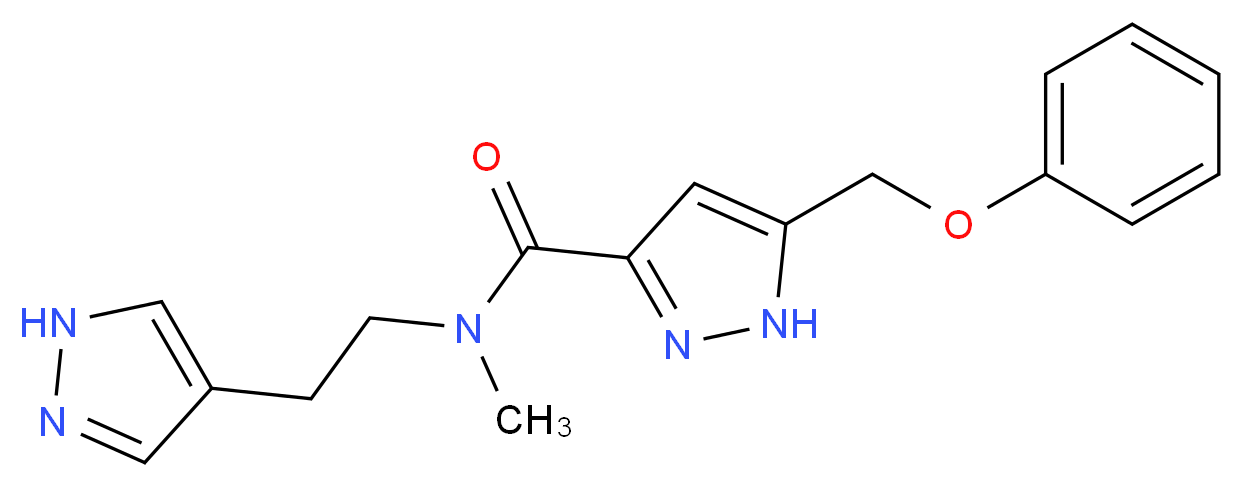 N-methyl-5-(phenoxymethyl)-N-[2-(1H-pyrazol-4-yl)ethyl]-1H-pyrazole-3-carboxamide_Molecular_structure_CAS_)