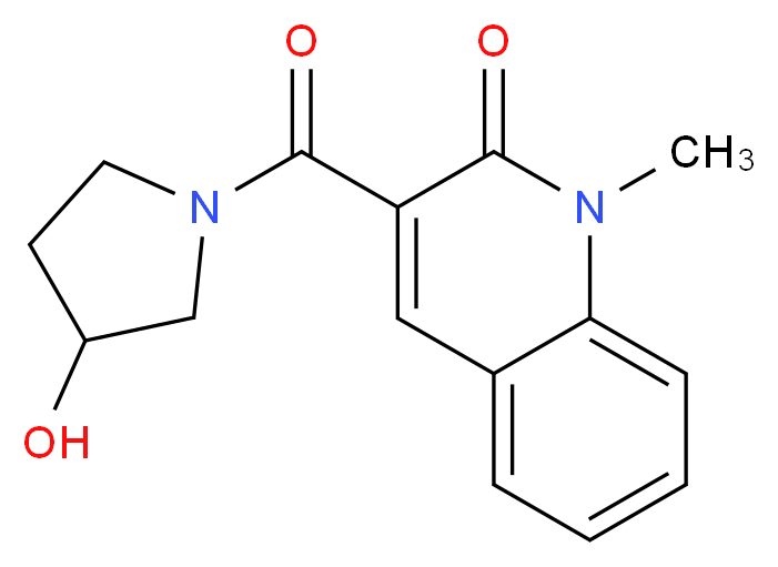 3-[(3-hydroxypyrrolidin-1-yl)carbonyl]-1-methylquinolin-2(1H)-one_Molecular_structure_CAS_)