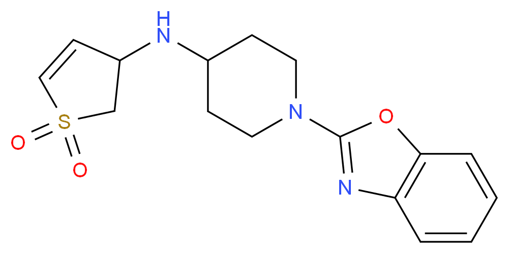 1-(1,3-benzoxazol-2-yl)-N-(1,1-dioxido-2,3-dihydro-3-thienyl)piperidin-4-amine_Molecular_structure_CAS_)