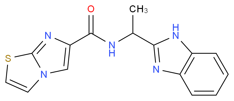N-[1-(1H-benzimidazol-2-yl)ethyl]imidazo[2,1-b][1,3]thiazole-6-carboxamide_Molecular_structure_CAS_)