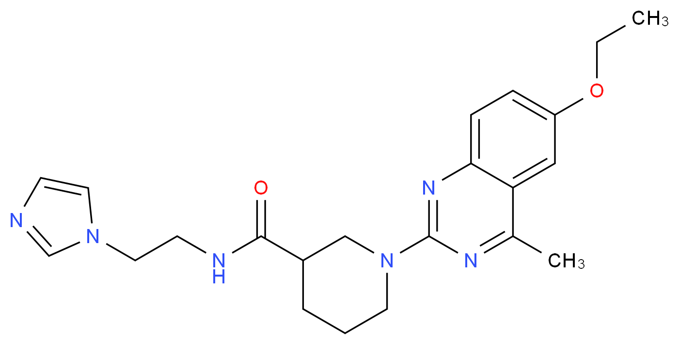 1-(6-ethoxy-4-methyl-2-quinazolinyl)-N-[2-(1H-imidazol-1-yl)ethyl]-3-piperidinecarboxamide_Molecular_structure_CAS_)