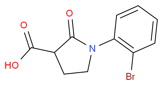 1-(2-bromophenyl)-2-oxopyrrolidine-3-carboxylic acid_Molecular_structure_CAS_)