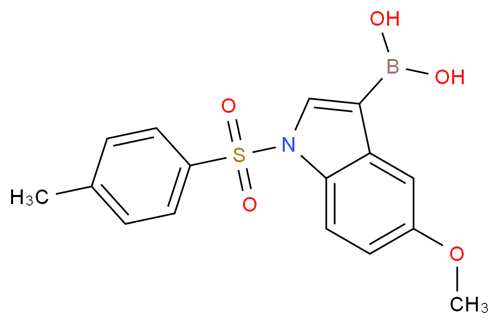 5-METHOXY-1-[(4-METHYLPHENYL)SULFONYL]-1H-INDOL-3-YLBORONIC ACID_Molecular_structure_CAS_)