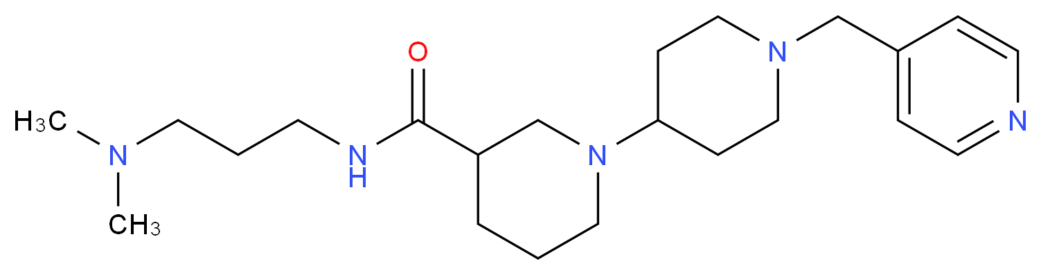 N-[3-(dimethylamino)propyl]-1'-(pyridin-4-ylmethyl)-1,4'-bipiperidine-3-carboxamide_Molecular_structure_CAS_)