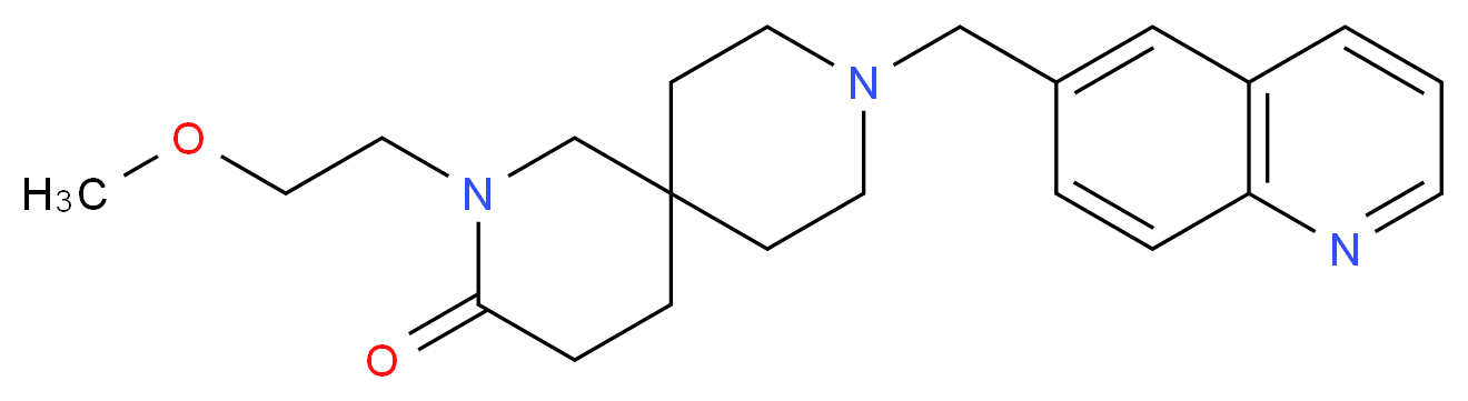 2-(2-methoxyethyl)-9-(quinolin-6-ylmethyl)-2,9-diazaspiro[5.5]undecan-3-one_Molecular_structure_CAS_)