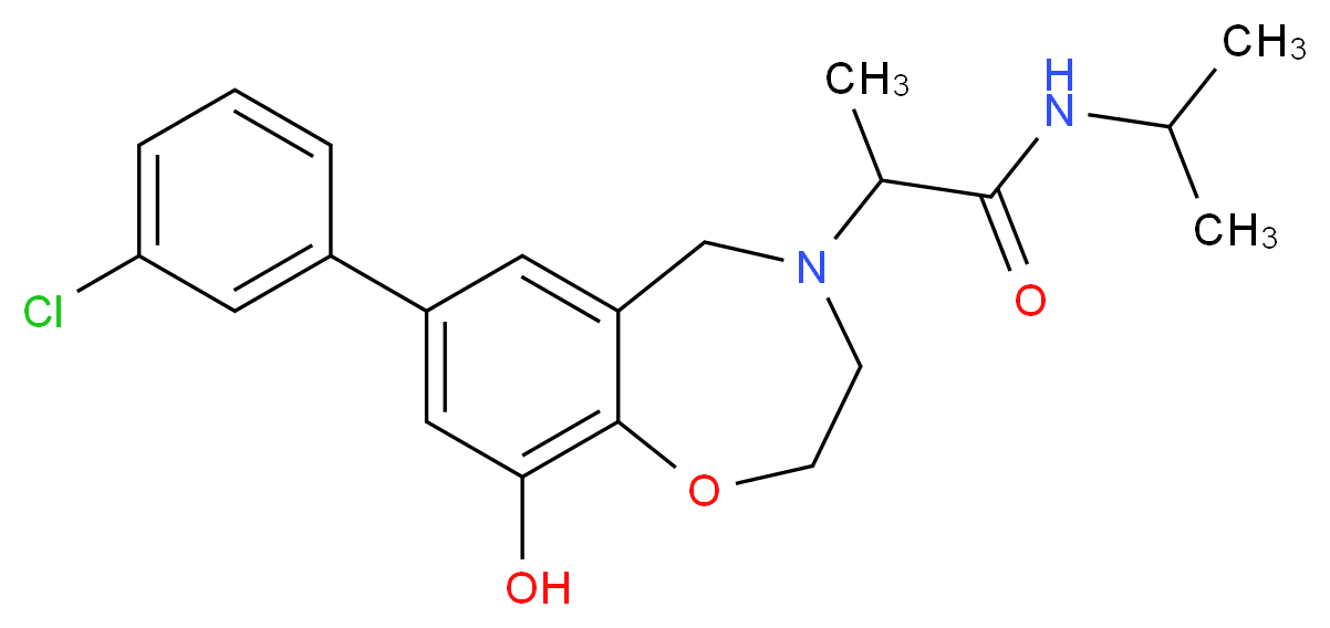 2-[7-(3-chlorophenyl)-9-hydroxy-2,3-dihydro-1,4-benzoxazepin-4(5H)-yl]-N-isopropylpropanamide_Molecular_structure_CAS_)
