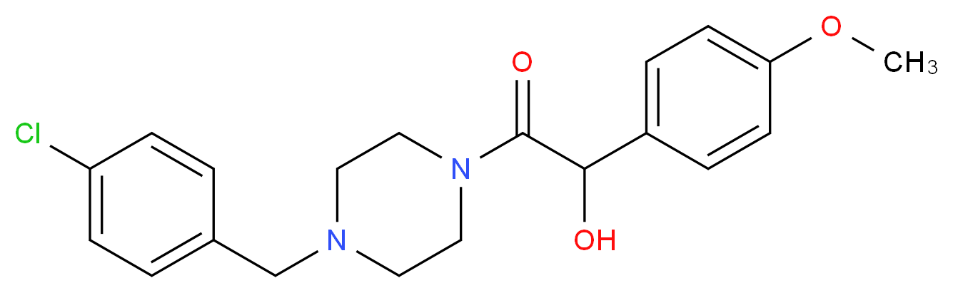 2-[4-(4-chlorobenzyl)-1-piperazinyl]-1-(4-methoxyphenyl)-2-oxoethanol_Molecular_structure_CAS_)