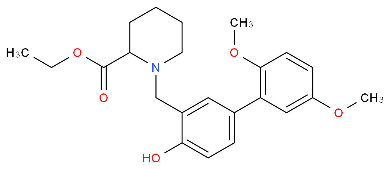 ethyl 1-[(4-hydroxy-2',5'-dimethoxy-3-biphenylyl)methyl]-2-piperidinecarboxylate_Molecular_structure_CAS_)