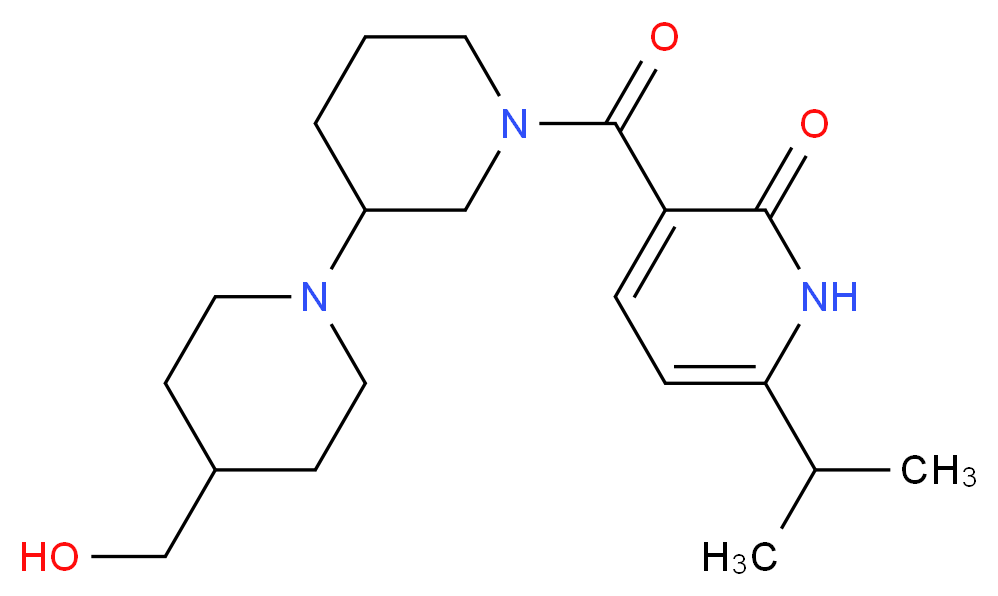 3-{[4-(hydroxymethyl)-1,3'-bipiperidin-1'-yl]carbonyl}-6-isopropyl-2(1H)-pyridinone_Molecular_structure_CAS_)