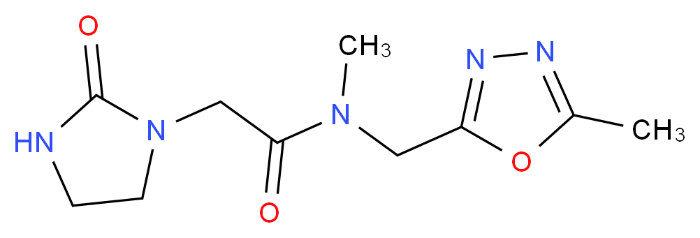 N-methyl-N-[(5-methyl-1,3,4-oxadiazol-2-yl)methyl]-2-(2-oxoimidazolidin-1-yl)acetamide_Molecular_structure_CAS_)