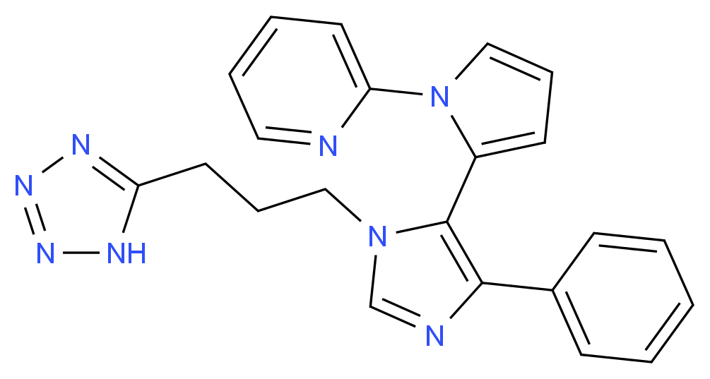 2-(2-{4-phenyl-1-[3-(1H-tetrazol-5-yl)propyl]-1H-imidazol-5-yl}-1H-pyrrol-1-yl)pyridine_Molecular_structure_CAS_)