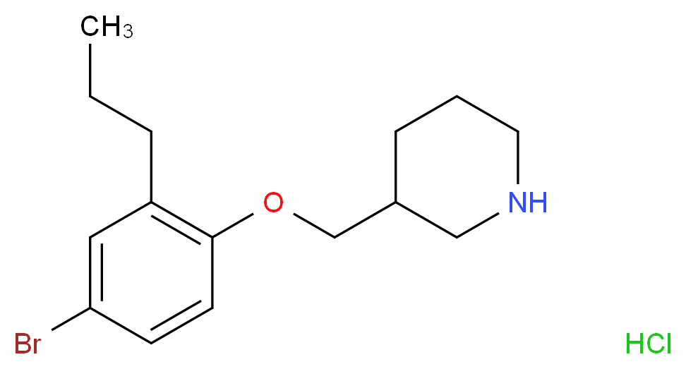 3-[(4-Bromo-2-propylphenoxy)methyl]piperidine hydrochloride_Molecular_structure_CAS_)