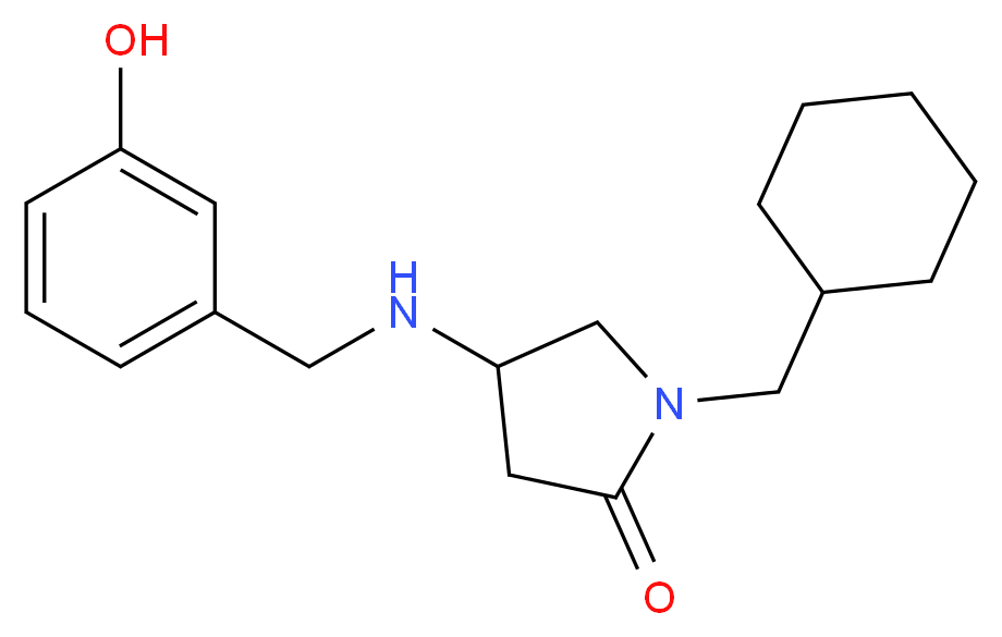 1-(cyclohexylmethyl)-4-[(3-hydroxybenzyl)amino]-2-pyrrolidinone_Molecular_structure_CAS_)