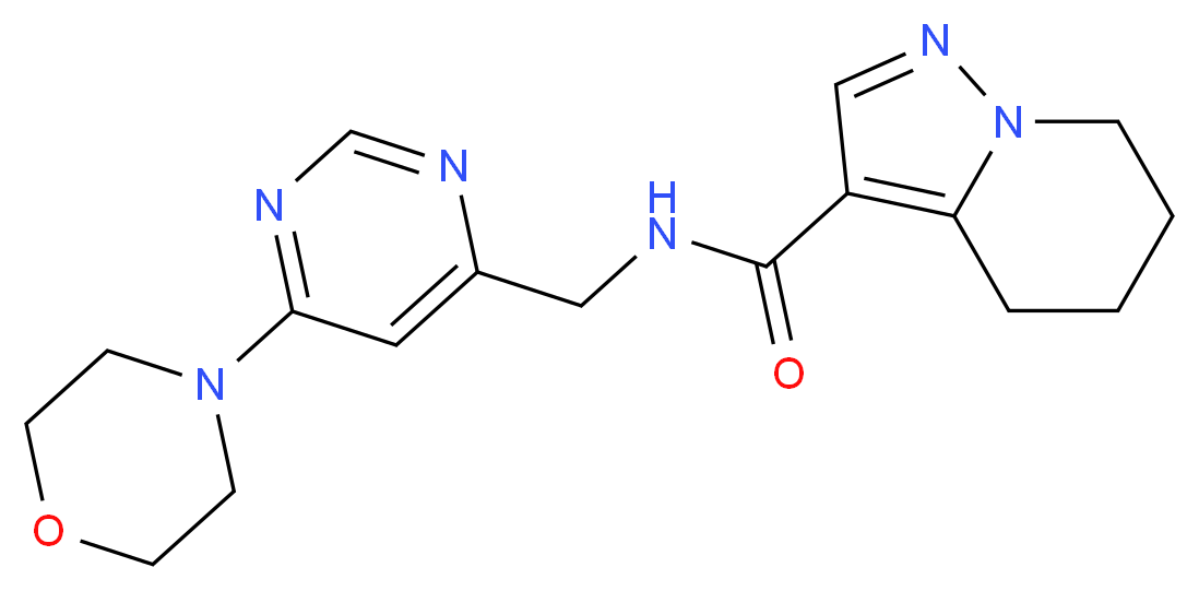 N-{[6-(4-morpholinyl)-4-pyrimidinyl]methyl}-4,5,6,7-tetrahydropyrazolo[1,5-a]pyridine-3-carboxamide_Molecular_structure_CAS_)
