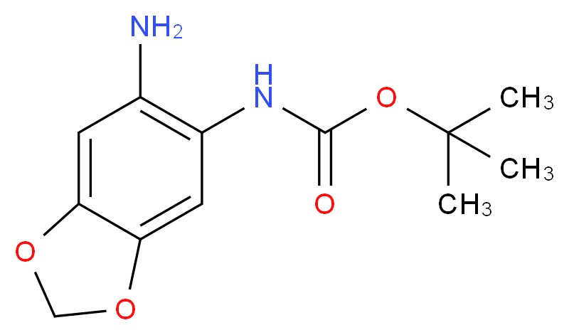 tert-butyl N-(6-amino-2H-1,3-benzodioxol-5-yl)carbamate_Molecular_structure_CAS_)