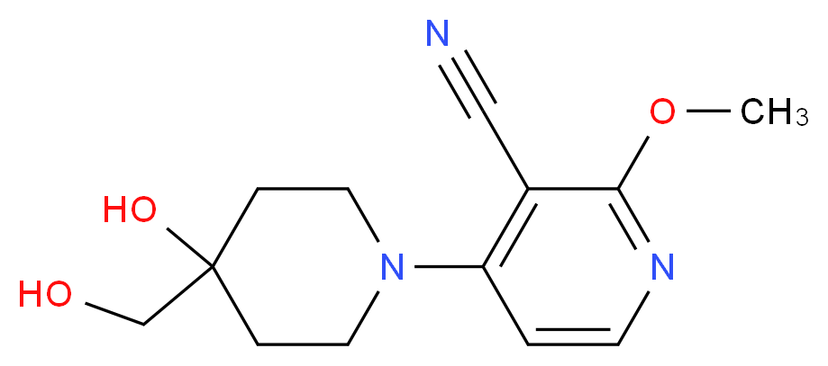 4-[4-hydroxy-4-(hydroxymethyl)piperidin-1-yl]-2-methoxynicotinonitrile_Molecular_structure_CAS_)