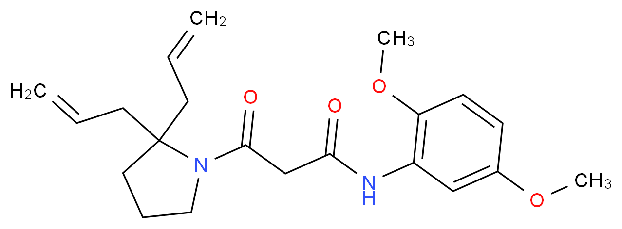 3-(2,2-diallylpyrrolidin-1-yl)-N-(2,5-dimethoxyphenyl)-3-oxopropanamide_Molecular_structure_CAS_)