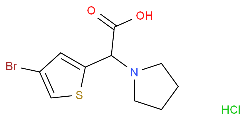 2-(4-bromothiophen-2-yl)-2-(pyrrolidin-1-yl)acetic acid hydrochloride_Molecular_structure_CAS_)