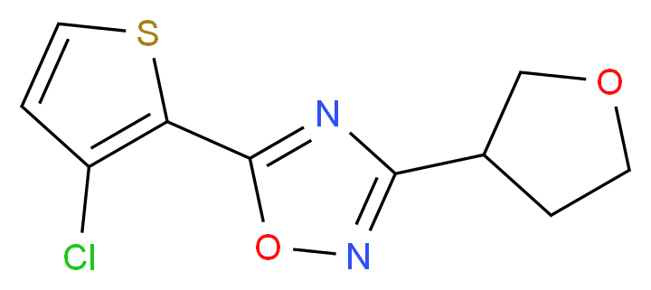 5-(3-chloro-2-thienyl)-3-(tetrahydrofuran-3-yl)-1,2,4-oxadiazole_Molecular_structure_CAS_)
