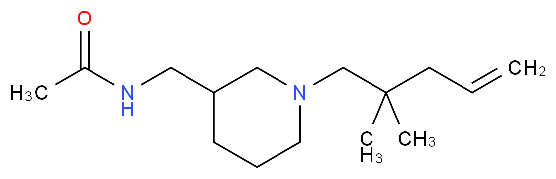 N-{[1-(2,2-dimethylpent-4-en-1-yl)piperidin-3-yl]methyl}acetamide_Molecular_structure_CAS_)