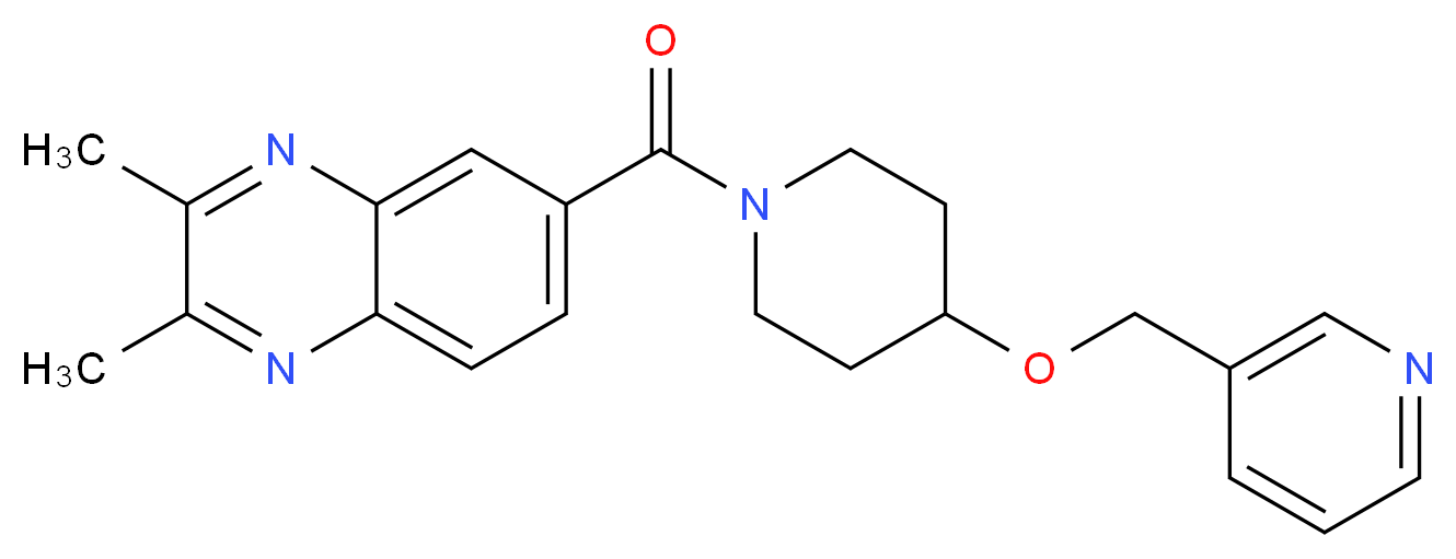 2,3-dimethyl-6-{[4-(3-pyridinylmethoxy)-1-piperidinyl]carbonyl}quinoxaline_Molecular_structure_CAS_)