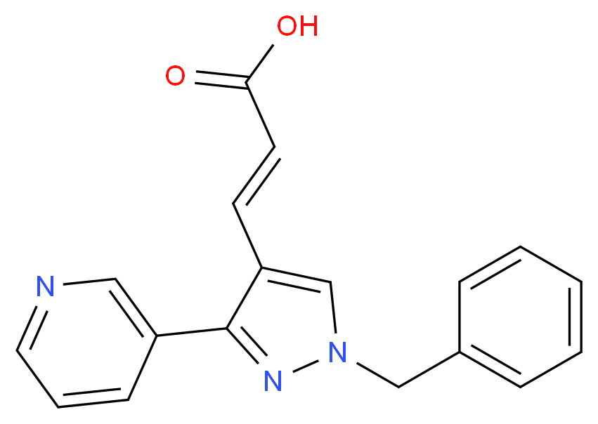 (2E)-3-(1-benzyl-3-pyridin-3-yl-1H-pyrazol-4-yl)acrylic acid_Molecular_structure_CAS_)
