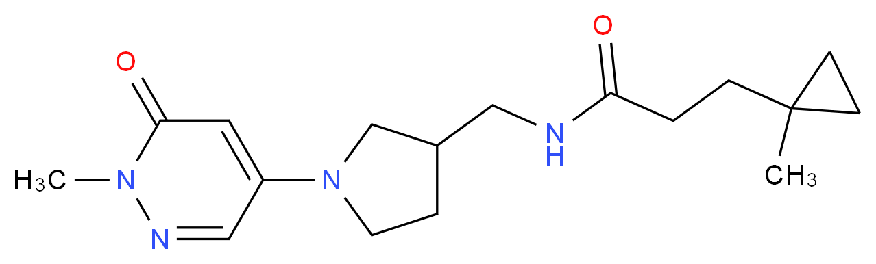 3-(1-methylcyclopropyl)-N-{[1-(1-methyl-6-oxo-1,6-dihydro-4-pyridazinyl)-3-pyrrolidinyl]methyl}propanamide_Molecular_structure_CAS_)