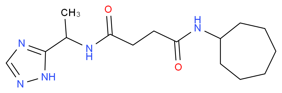 N-cycloheptyl-N'-[1-(1H-1,2,4-triazol-5-yl)ethyl]succinamide_Molecular_structure_CAS_)