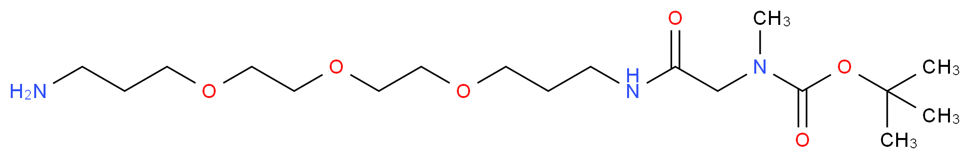 N'-(13-Amino-4,7,10-trioxatridecanyl)-N-methyl-N-tert-butoxycarbonyl-glycinamide_Molecular_structure_CAS_)