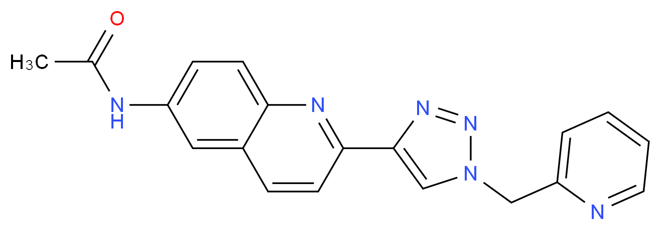 N-{2-[1-(pyridin-2-ylmethyl)-1H-1,2,3-triazol-4-yl]quinolin-6-yl}acetamide_Molecular_structure_CAS_)