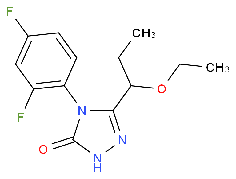 4-(2,4-difluorophenyl)-5-(1-ethoxypropyl)-2,4-dihydro-3H-1,2,4-triazol-3-one_Molecular_structure_CAS_)