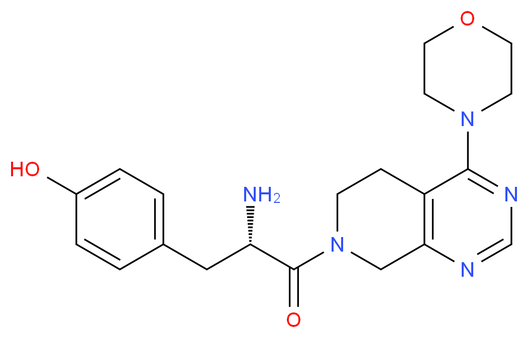 4-[(2S)-2-amino-3-(4-morpholin-4-yl-5,8-dihydropyrido[3,4-d]pyrimidin-7(6H)-yl)-3-oxopropyl]phenol_Molecular_structure_CAS_)