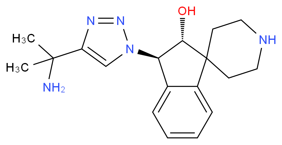 (2R*,3R*)-3-[4-(1-amino-1-methylethyl)-1H-1,2,3-triazol-1-yl]-2,3-dihydrospiro[indene-1,4'-piperidin]-2-ol_Molecular_structure_CAS_)