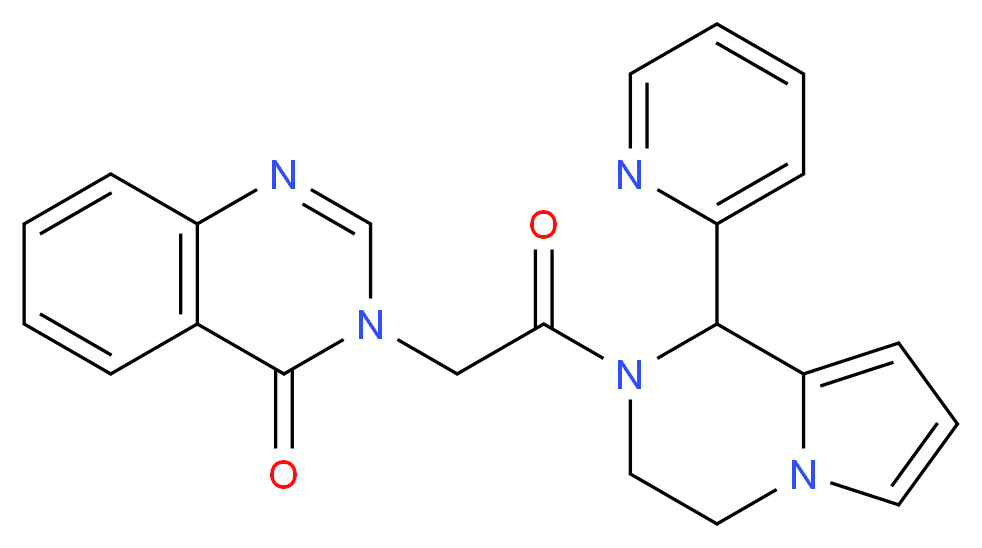 3-{2-oxo-2-[1-(2-pyridinyl)-3,4-dihydropyrrolo[1,2-a]pyrazin-2(1H)-yl]ethyl}-4(3H)-quinazolinone_Molecular_structure_CAS_)