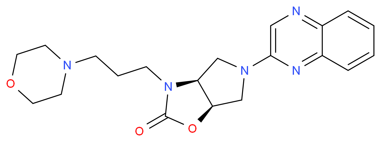 (3aS*,6aR*)-3-(3-morpholin-4-ylpropyl)-5-quinoxalin-2-ylhexahydro-2H-pyrrolo[3,4-d][1,3]oxazol-2-one_Molecular_structure_CAS_)