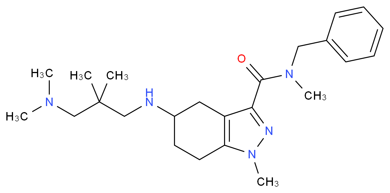 N-benzyl-5-{[3-(dimethylamino)-2,2-dimethylpropyl]amino}-N,1-dimethyl-4,5,6,7-tetrahydro-1H-indazole-3-carboxamide_Molecular_structure_CAS_)