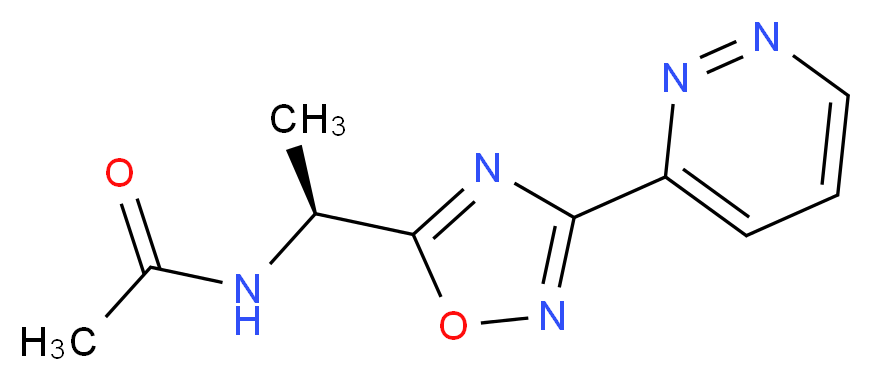 N-{(1S)-1-[3-(3-pyridazinyl)-1,2,4-oxadiazol-5-yl]ethyl}acetamide_Molecular_structure_CAS_)