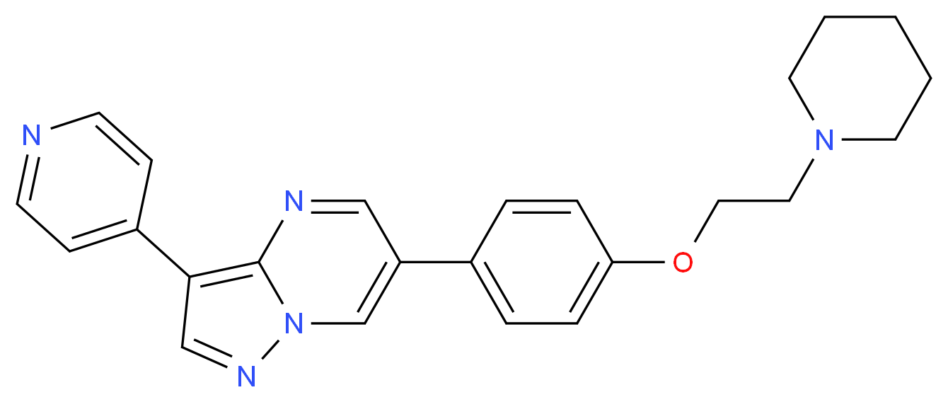 6-[4-(2-Piperidin-1-ylethoxy)phenyl]-3-pyridin-4-ylpyrazolo[1,5-a]pyrimidine_Molecular_structure_CAS_866405-64-3)