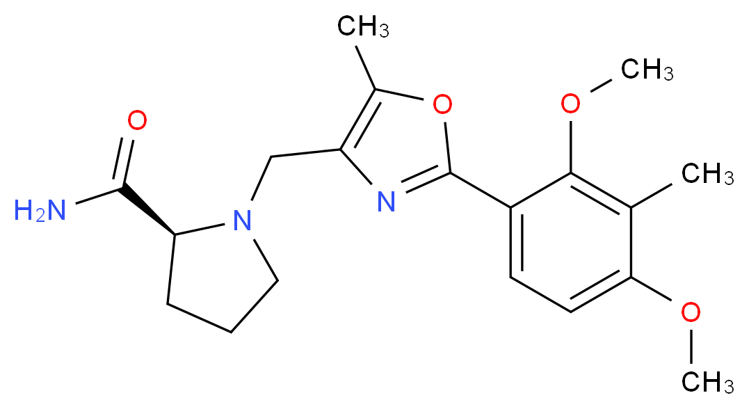 1-{[2-(2,4-dimethoxy-3-methylphenyl)-5-methyl-1,3-oxazol-4-yl]methyl}-L-prolinamide_Molecular_structure_CAS_)