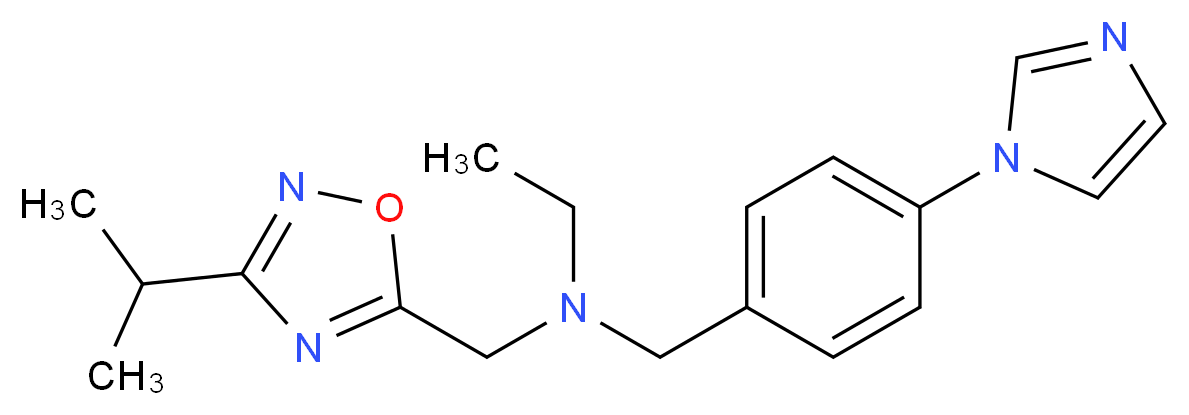 N-[4-(1H-imidazol-1-yl)benzyl]-N-[(3-isopropyl-1,2,4-oxadiazol-5-yl)methyl]ethanamine_Molecular_structure_CAS_)