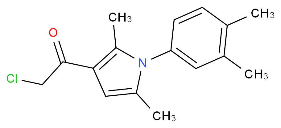 2-chloro-1-[1-(3,4-dimethylphenyl)-2,5-dimethyl-1H-pyrrol-3-yl]ethanone_Molecular_structure_CAS_)