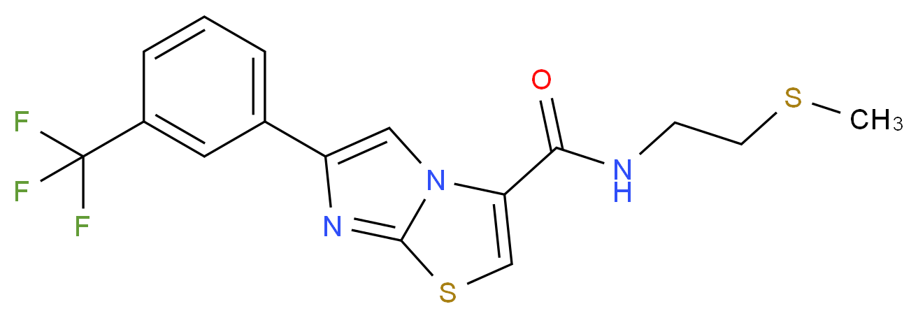 N-[2-(methylthio)ethyl]-6-[3-(trifluoromethyl)phenyl]imidazo[2,1-b][1,3]thiazole-3-carboxamide_Molecular_structure_CAS_)