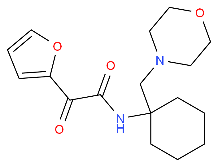2-(2-furyl)-N-[1-(morpholin-4-ylmethyl)cyclohexyl]-2-oxoacetamide_Molecular_structure_CAS_)