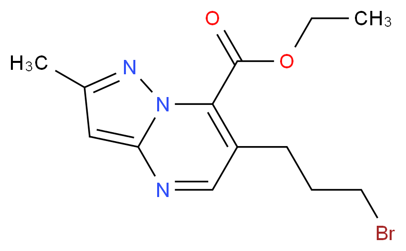 ethyl 6-(3-bromopropyl)-2-methylpyrazolo[1,5-a]pyrimidine-7-carboxylate_Molecular_structure_CAS_)