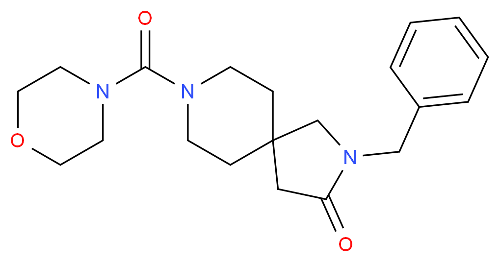 2-benzyl-8-(morpholin-4-ylcarbonyl)-2,8-diazaspiro[4.5]decan-3-one_Molecular_structure_CAS_)