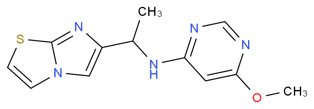 N-(1-imidazo[2,1-b][1,3]thiazol-6-ylethyl)-6-methoxypyrimidin-4-amine_Molecular_structure_CAS_)