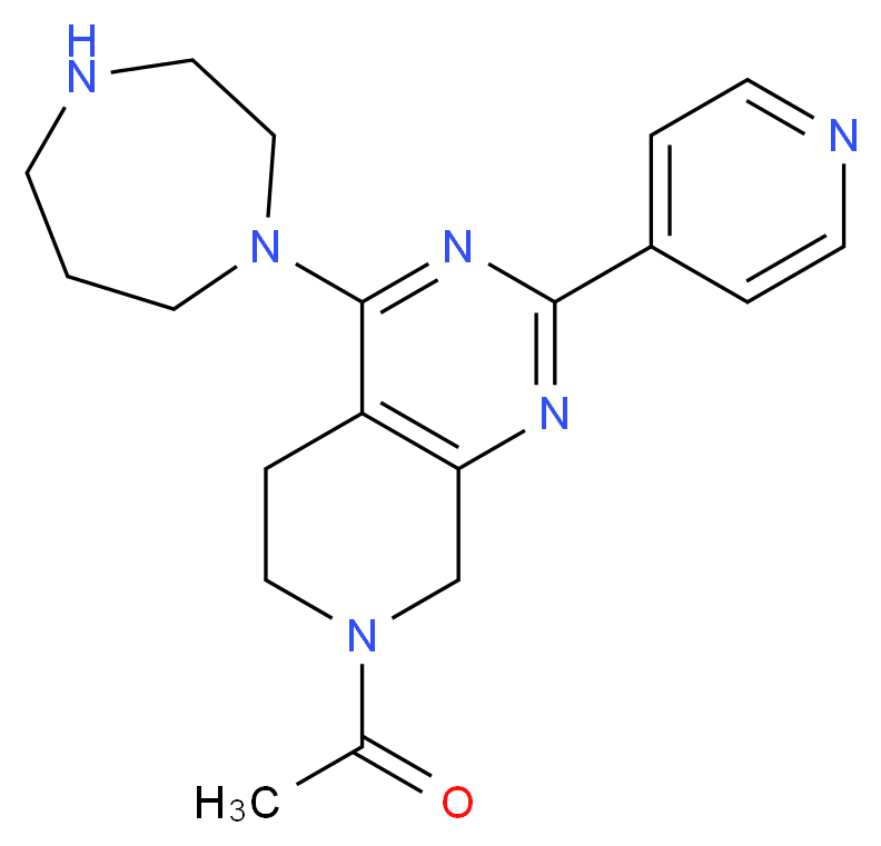 7-acetyl-4-(1,4-diazepan-1-yl)-2-pyridin-4-yl-5,6,7,8-tetrahydropyrido[3,4-d]pyrimidine_Molecular_structure_CAS_)