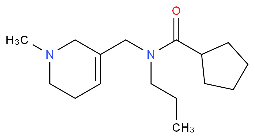 N-[(1-methyl-1,2,5,6-tetrahydropyridin-3-yl)methyl]-N-propylcyclopentanecarboxamide_Molecular_structure_CAS_)