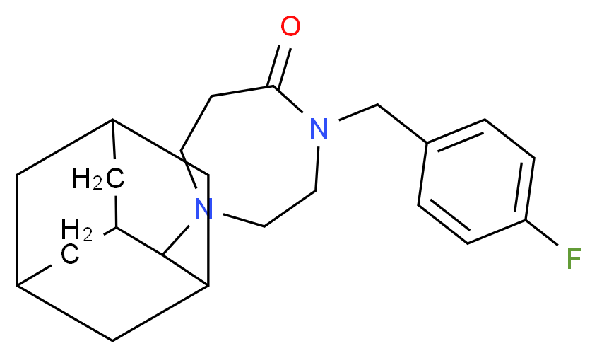 1-(2-adamantyl)-4-(4-fluorobenzyl)-1,4-diazepan-5-one_Molecular_structure_CAS_)